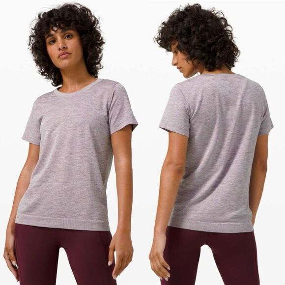 Lululemon Swiftly Relaxed Short-Sleeve Shirt Hip Length Tee Light Purple Size 6 - Picture 1 of 6